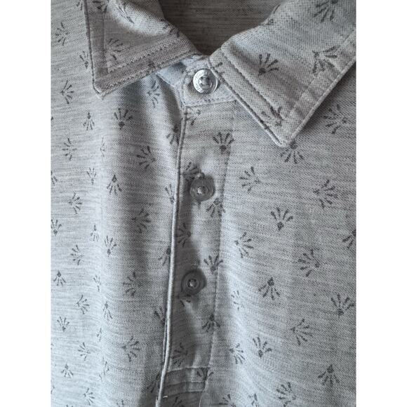 Travis Mathew Golf Polo Shirt Mens Size XL Gray Allover Print Lightweight - Picture 11 of 14
